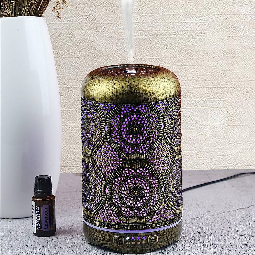 Essential Oils Diffuser, Humidifier, Night Light - Ideal for Office and Bedroom